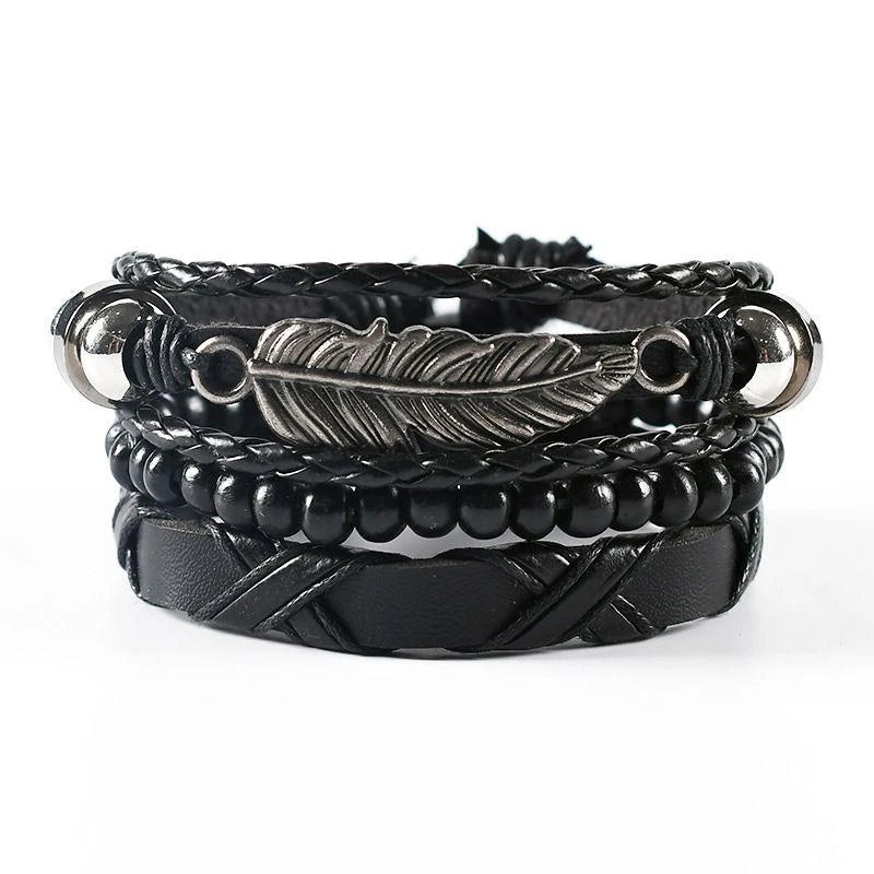 06 2024 Leather Braided Bracelet For Men