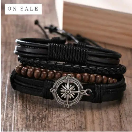 06 2024 Leather Braided Bracelet For Men