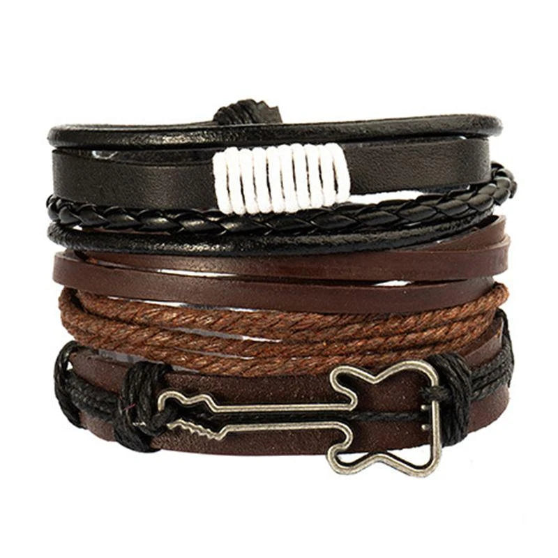 06 2024 Leather Braided Bracelet For Men