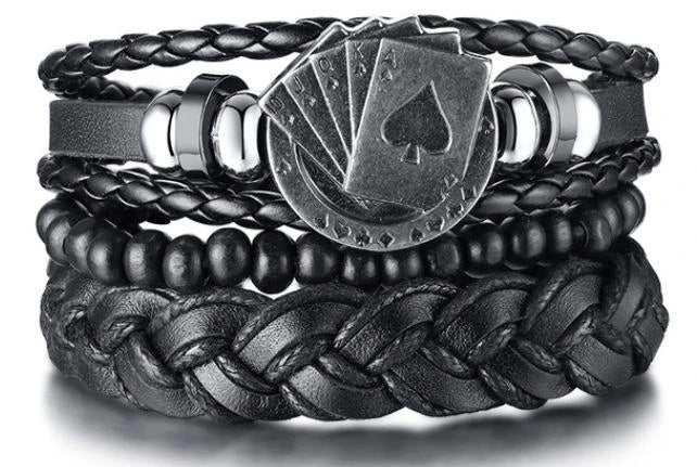 06 2024 Leather Braided Bracelet For Men