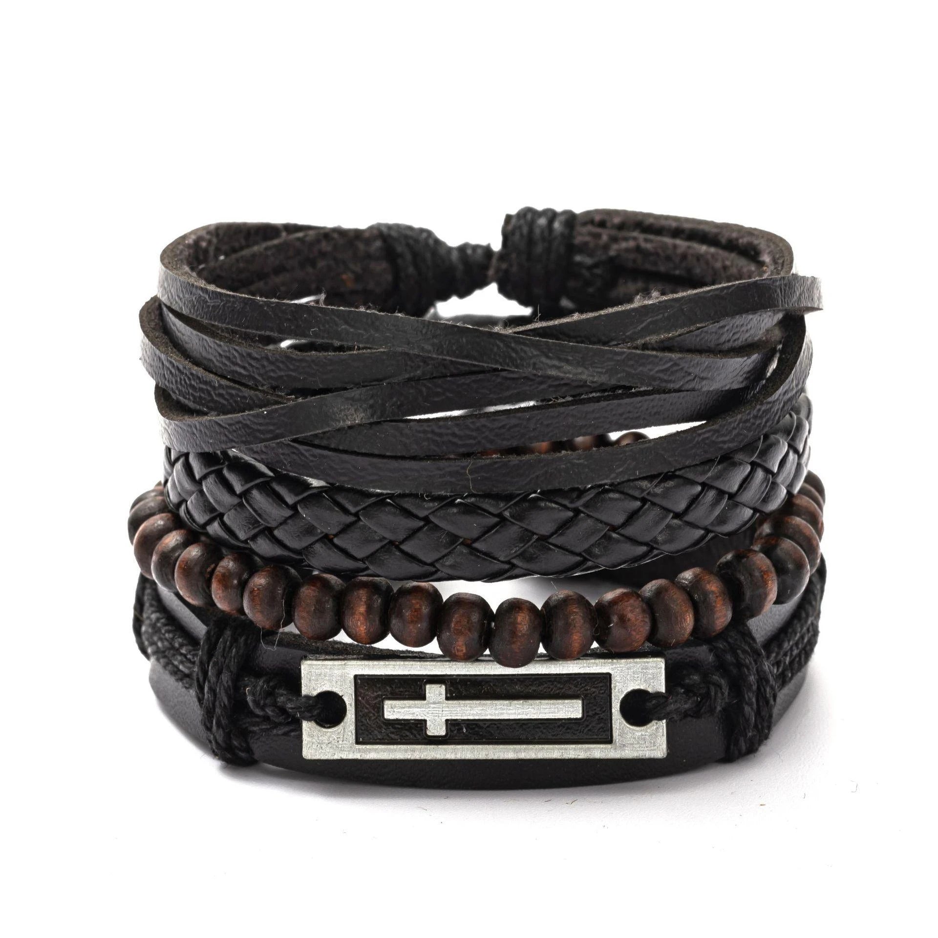 06 2024 Leather Braided Bracelet For Men