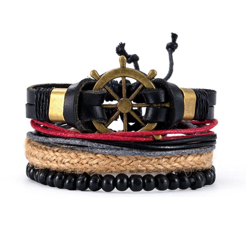06 2024 Leather Braided Bracelet For Men