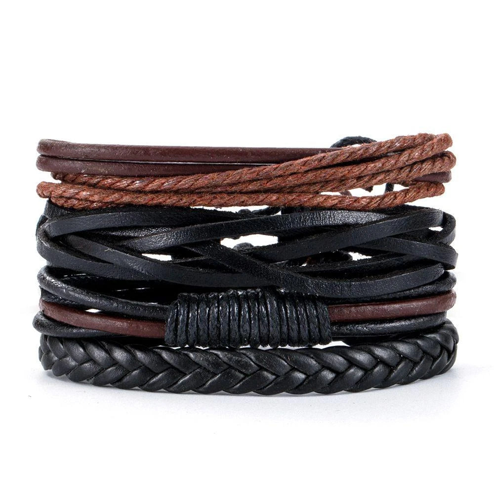 06 2024 Leather Braided Bracelet For Men