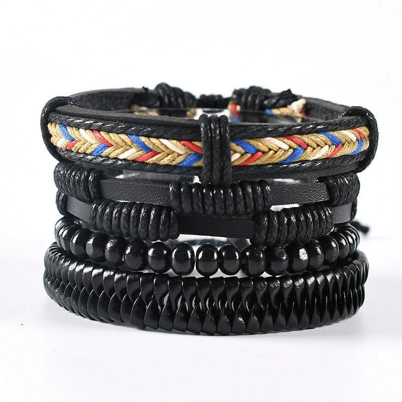 06 2024 Leather Braided Bracelet For Men